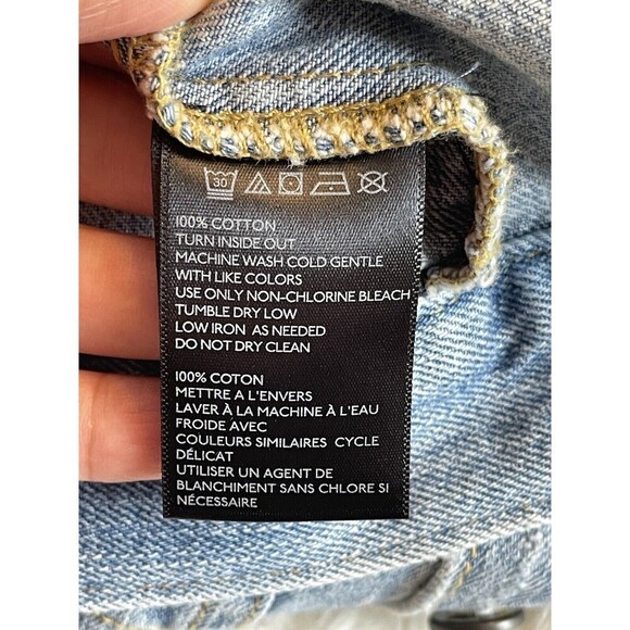 Urban Outfitters BDG Size XS Denim Vest Distressed American Flag Design - Picture 12 of 12